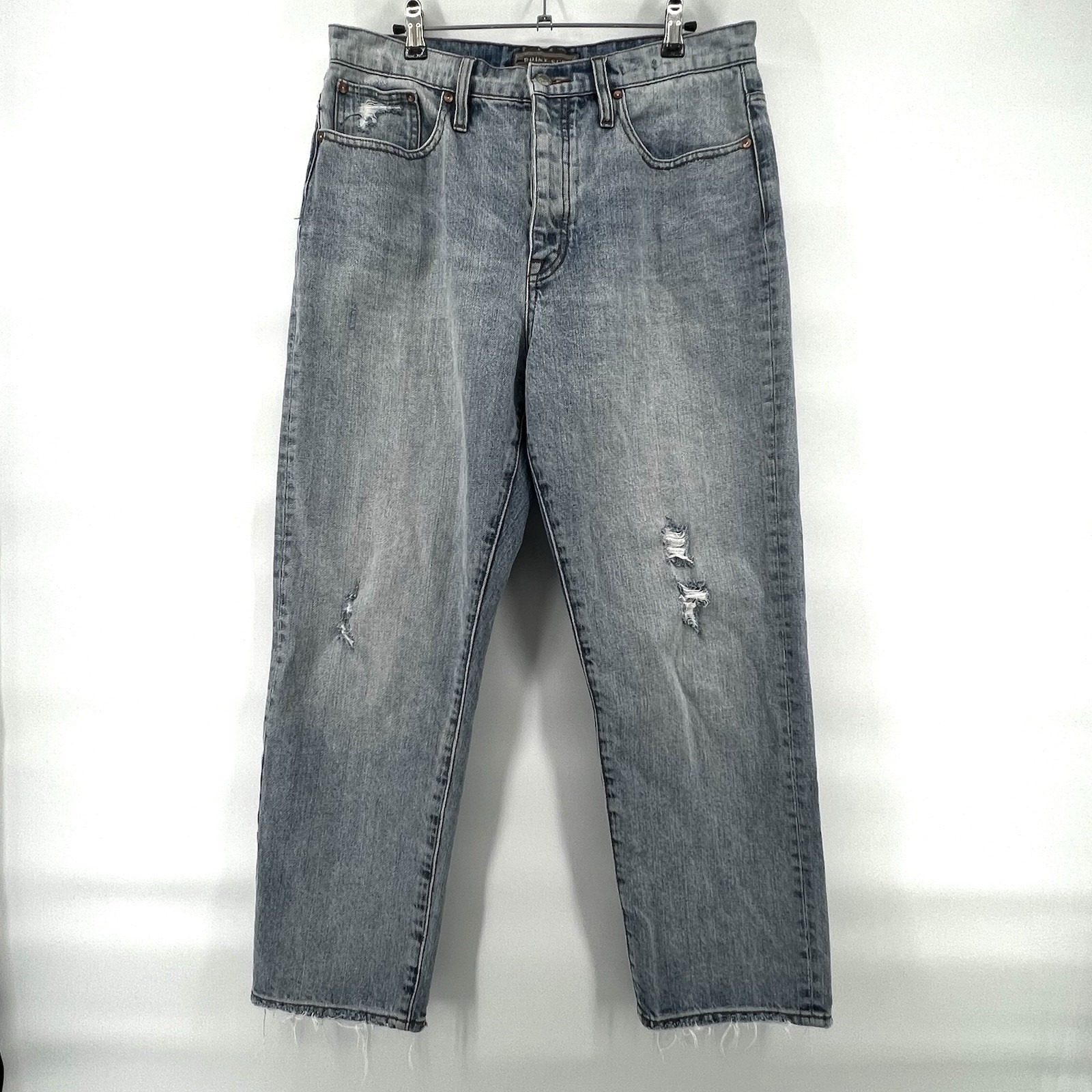 Madewell 90s Point Sur Jeans Womens 29 High Rise Light Wash Raw Hem